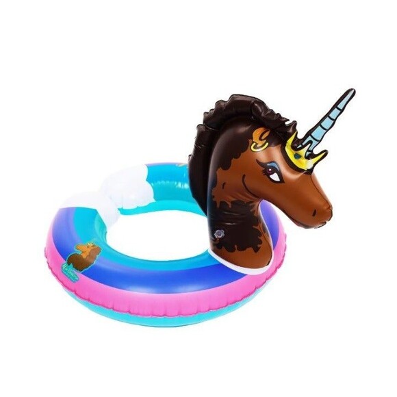 22" Unicorn Pool Float, Split Ring, Swimming Durable PVC Inflatable- NEW - Picture 9 of 9